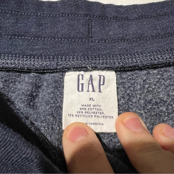 GAP Athletic Shorts Navy Blue Size XXL Gym Workout Athleisure Comfy - Picture 4 of 5